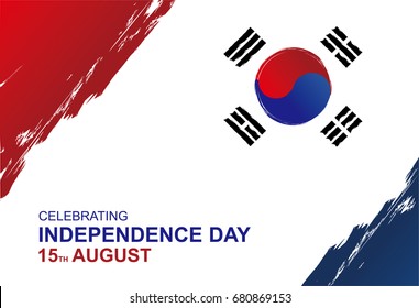 South Korea Independence Day Background vector illustration