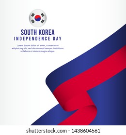 South Korea Independence Day Celebration, banner set Design Vector Template Illustration