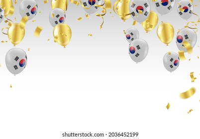 south korea Independence Day poster. Patriotic holiday.south korea balloons