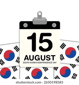 Dia da Independência da Coreia do Sul Pequeno Calendário de Parede