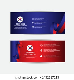 South Korea independence day vector template. Design for banner; greeting cards or print.