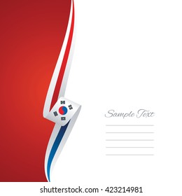 South Korea left side brochure cover vector