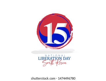 South Korea Liberation Day. festive graphic design symbol of Korea traditional flag
