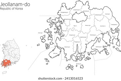 South Korea local area map