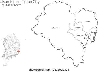 South Korea local area map
