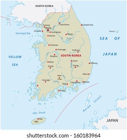 south korea map