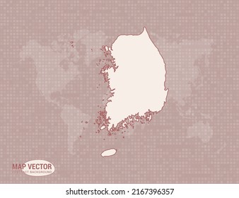 South Korea map of abstract modern vector design illustration.