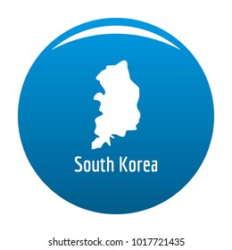 South Korea map in black. Simple illustration of South Korea map vector isolated on white background