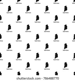 South Korea map in black. Simple illustration of South Korea map vector isolated on white background