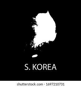 South Korea map designs vector illustration