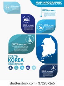 south korea map infographic