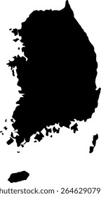 Localização do design do mapa da Coreia do Sul