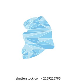 South Korea Map Polygon Vector Design