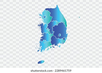 South Korea Map teal blue Color Background quality files png