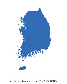 South Korea Map vector icon. Minimalistic Colorful Map of South Korea.