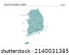 korea map vector