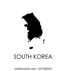 South Korea map in white background