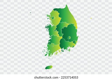 South Korea Map yellowish green Color Background quality files png