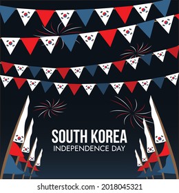 South Korea Mini Flag, bunting and Pennant suitable for South Korea Independence day celebration 