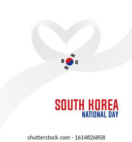 South korea national day poster design illustration