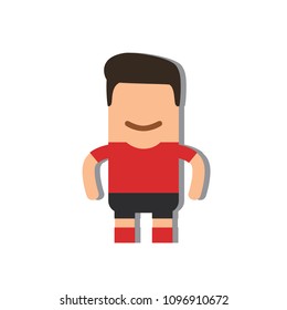 South korea national football team icon, vector illustration des