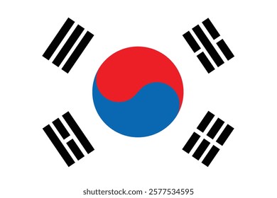 South Korea national official symbol flag.