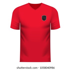 South Korea national soccer team shirt in generic country colors for fan apparel.