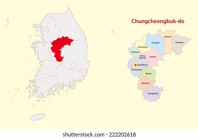 south korea north Chungcheongnam province map