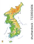 South Korea and North Korea Map