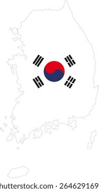 Localização do mapa de pinos da Coreia do Sul 