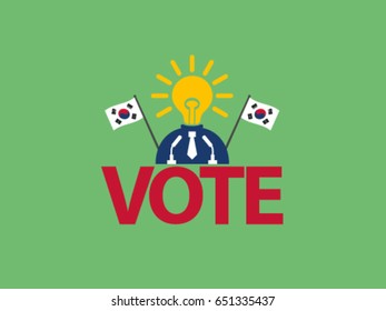 South Korea Podium Bright Idea Politician Election