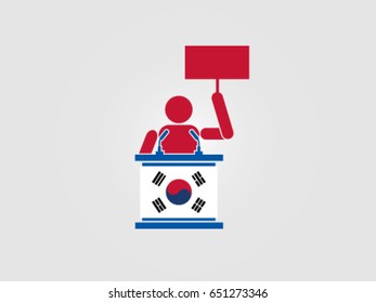 South Korea Podium Protest Reclamation