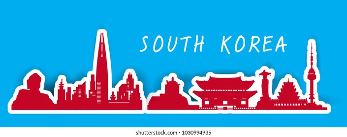 South Korea ,travel vector