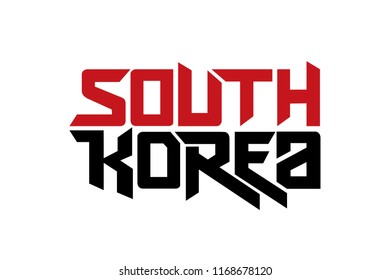 South Korea typography design vector, for t-shirt, poster and other uses