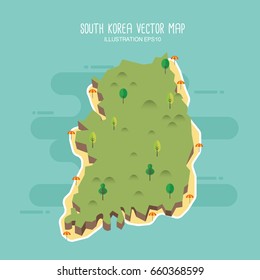 Mapa vectorial de Corea del Sur