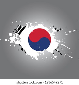 South Korea Vector paint stain