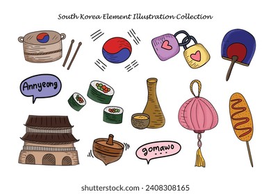South Korean Culture Illustration Collection