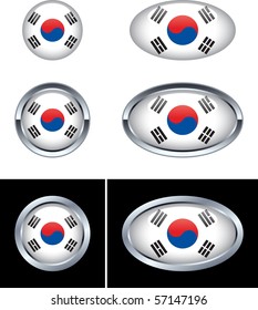 South Korean Flag Buttons