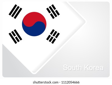 South Korean flag design background layout. Vector illustration.