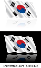 South Korean Flag Flowing