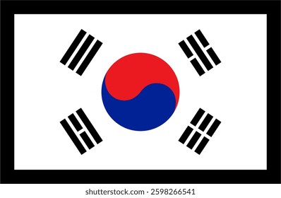 South Korean flag in high resolution