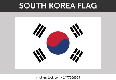 South Korean Flag illustration vector design
