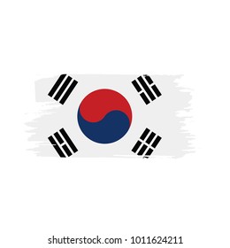 South Korean flag, vector illustration
