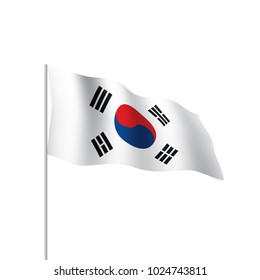 South Korean flag, vector illustration on a white background