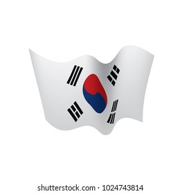 South Korean flag, vector illustration on a white background