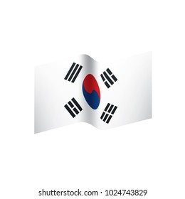 South Korean flag, vector illustration on a white background