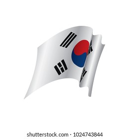 South Korean flag, vector illustration on a white background