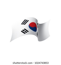 South Korean flag, vector illustration on a white background