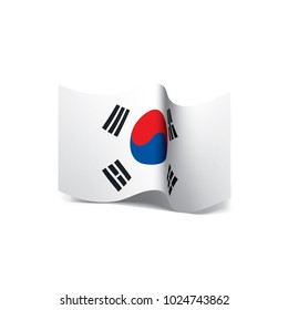 South Korean flag, vector illustration on a white background