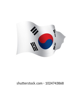 South Korean flag, vector illustration on a white background